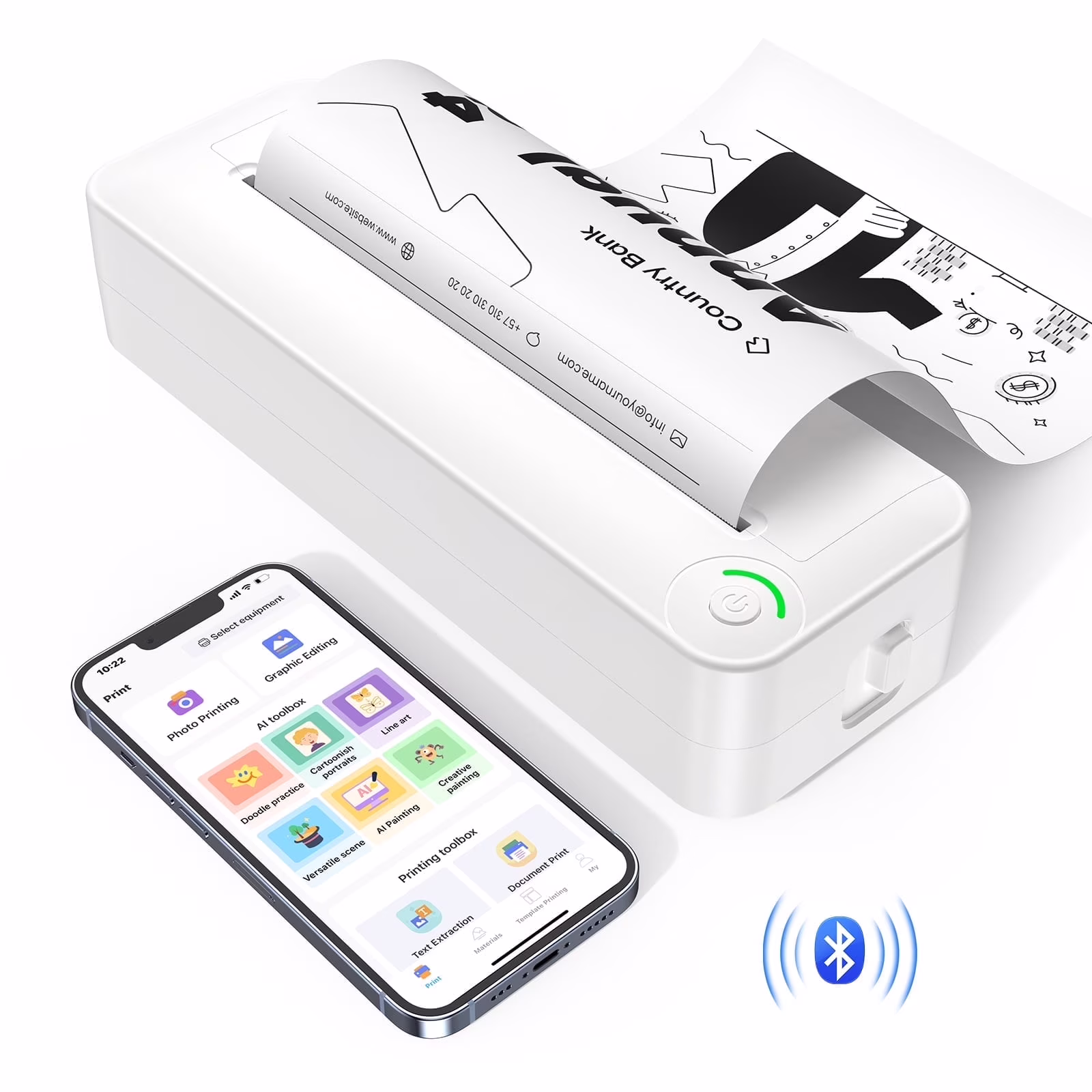 A4 Portable Bluetooth Printer